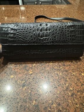Eileen Kramer Genuine Alligator Handbag Clutch Removable Shoulder Strap